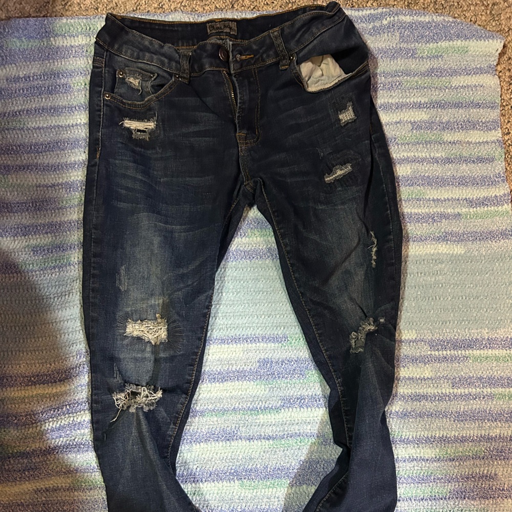 Distressed Blue Jeans for Men